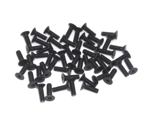 50x M3x10 DIN7991 Senkkopfschraube Stahl 10,9 schwarz brüniert Gewindeschrauben