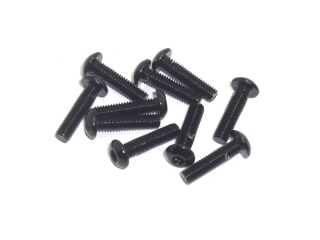 Aluschraube ISO7380 10 Stück Linsenkopf 6061-T6 M3x12 schwarz - rcbay