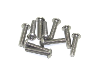 Aluschraube ISO7380 10 Stück Linsenkopf 6061-T6 M3x14 grau - rcbay
