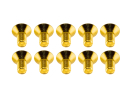 20x M3x6 DIN7991 goldene Senkkopfschraube Stahl 12,9 Titan Nitrid beschichtet