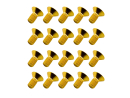 20x M3x6 DIN7991 goldene Senkkopfschraube Stahl 12,9 Titan Nitrid beschichtet