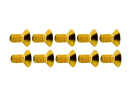 20x M3x6 DIN7991 goldene Senkkopfschraube Stahl 12,9 Titan Nitrid beschichtet