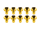 20x M3x6 DIN7991 goldene Senkkopfschraube Stahl 12,9 Titan Nitrid beschichtet