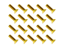 20x M3x10 DIN7991 goldene Senkkopfschraube Stahl 12,9 Titan Nitrid beschichtet