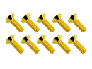 20x M3x10 DIN7991 goldene Senkkopfschraube Stahl 12,9 Titan Nitrid beschichtet