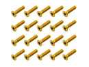 20x M3x12 DIN7991 goldene Senkkopfschraube Stahl 12,9 Titan Nitrid beschichtet