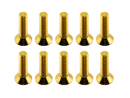 20x M3x12 DIN7991 goldene Senkkopfschraube Stahl 12,9 Titan Nitrid beschichtet