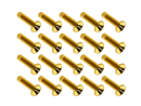 20x M3x12 DIN7991 goldene Senkkopfschraube Stahl 12,9 Titan Nitrid beschichtet