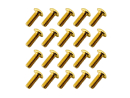 20x M3x8 ISO7380 goldene Linsenkopfschraube Stahl 12,9...