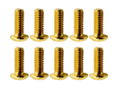 20x M3x8 ISO7380 goldene Linsenkopfschraube Stahl 12,9 Titan Nitrid beschichtet