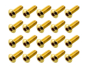 20x M3x8 ISO7380 goldene Linsenkopfschraube Stahl 12,9 Titan Nitrid beschichtet