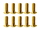 20x M3x8 ISO7380 goldene Linsenkopfschraube Stahl 12,9 Titan Nitrid beschichtet