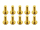 20x M3x8 ISO7380 goldene Linsenkopfschraube Stahl 12,9 Titan Nitrid beschichtet
