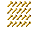 20x M3x12 ISO7380 goldene Linsenkopfschraube Stahl 12,9...