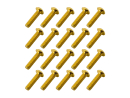 20x M3x12 ISO7380 goldene Linsenkopfschraube Stahl 12,9 Titan Nitrid beschichtet
