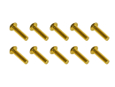 20x M3x12 ISO7380 goldene Linsenkopfschraube Stahl 12,9 Titan Nitrid beschichtet