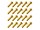 20x M3x12 ISO7380 goldene Linsenkopfschraube Stahl 12,9 Titan Nitrid beschichtet