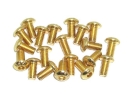 Linsenkopfschrauben Set M3 x 5-12mm TiN gold - 100...