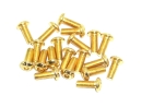 Linsenkopfschrauben Set M3 x 5-12mm TiN gold - 100...