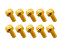 20x M3x6 DIN912 goldene Zylinderkopfschraube Stahl 12,9 Titan Nitrid beschichtet