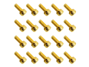 20x M3x8 DIN912 goldene Zylinderkopfschraube Stahl 12,9 Titan Nitrid beschichtet