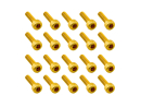 20x M3x10 DIN912 goldene Zylinderkopfschraube Stahl 12,9...