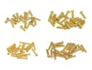 100x Linsenkopfschrauben M2x4 M2x6 M2x8 M2x10 M2x12 ISO7380 12,9 TIN gold