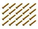 20x M3x16 ISO7380 goldene Linsenkopfschraube Stahl 12,9...