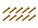 20x M3x16 ISO7380 goldene Linsenkopfschraube Stahl 12,9 Titan Nitrid beschichtet