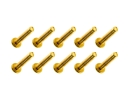 20x M3x16 ISO7380 goldene Linsenkopfschraube Stahl 12,9 Titan Nitrid beschichtet