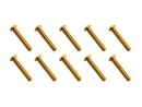 20x M3x18 ISO7380 goldene Linsenkopfschraube Stahl 12,9 Titan Nitrid beschichtet