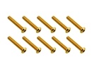 20x M3x18 ISO7380 goldene Linsenkopfschraube Stahl 12,9 Titan Nitrid beschichtet