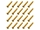 20x M3x18 ISO7380 goldene Linsenkopfschraube Stahl 12,9 Titan Nitrid beschichtet