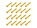 20x M3x20 ISO7380 goldene Linsenkopfschraube Stahl 12,9 Titan Nitrid beschichtet