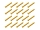 20x M3x20 ISO7380 goldene Linsenkopfschraube Stahl 12,9 Titan Nitrid beschichtet