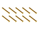 20x M3x25 ISO7380 goldene Linsenkopfschraube Stahl 12,9 TIN Beschichtung