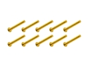 20x M3x25 ISO7380 goldene Linsenkopfschraube Stahl 12,9 TIN Beschichtung