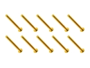 20x M3x30 ISO7380 goldene Linsenkopfschraube Stahl 12,9 TIN Beschichtung