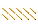 20x M3x30 ISO7380 goldene Linsenkopfschraube Stahl 12,9 TIN Beschichtung