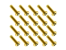 20x M3x14 DIN7991 goldene Senkkopfschraube Stahl 12,9...