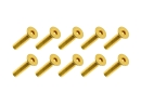 20x M3x14 DIN7991 goldene Senkkopfschraube Stahl 12,9 Titan Nitrid beschichtet