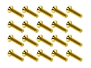 20x M3x14 DIN7991 goldene Senkkopfschraube Stahl 12,9 Titan Nitrid beschichtet