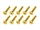 20x M3x14 DIN7991 goldene Senkkopfschraube Stahl 12,9 Titan Nitrid beschichtet