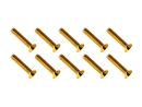 20x M3x16 DIN7991 goldene Senkkopfschraube Stahl 12,9 Titan Nitrid beschichtet