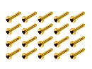 20x M3x16 DIN7991 goldene Senkkopfschraube Stahl 12,9 Titan Nitrid beschichtet