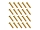20x M3x16 DIN7991 goldene Senkkopfschraube Stahl 12,9 Titan Nitrid beschichtet