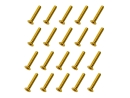 20x M3x18 DIN7991 goldene Senkkopfschraube Stahl 12,9...