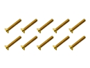 20x M3x18 DIN7991 goldene Senkkopfschraube Stahl 12,9 Titan Nitrid beschichtet