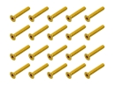 20x M3x18 DIN7991 goldene Senkkopfschraube Stahl 12,9 Titan Nitrid beschichtet