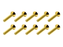 20x M3x18 DIN7991 goldene Senkkopfschraube Stahl 12,9 Titan Nitrid beschichtet